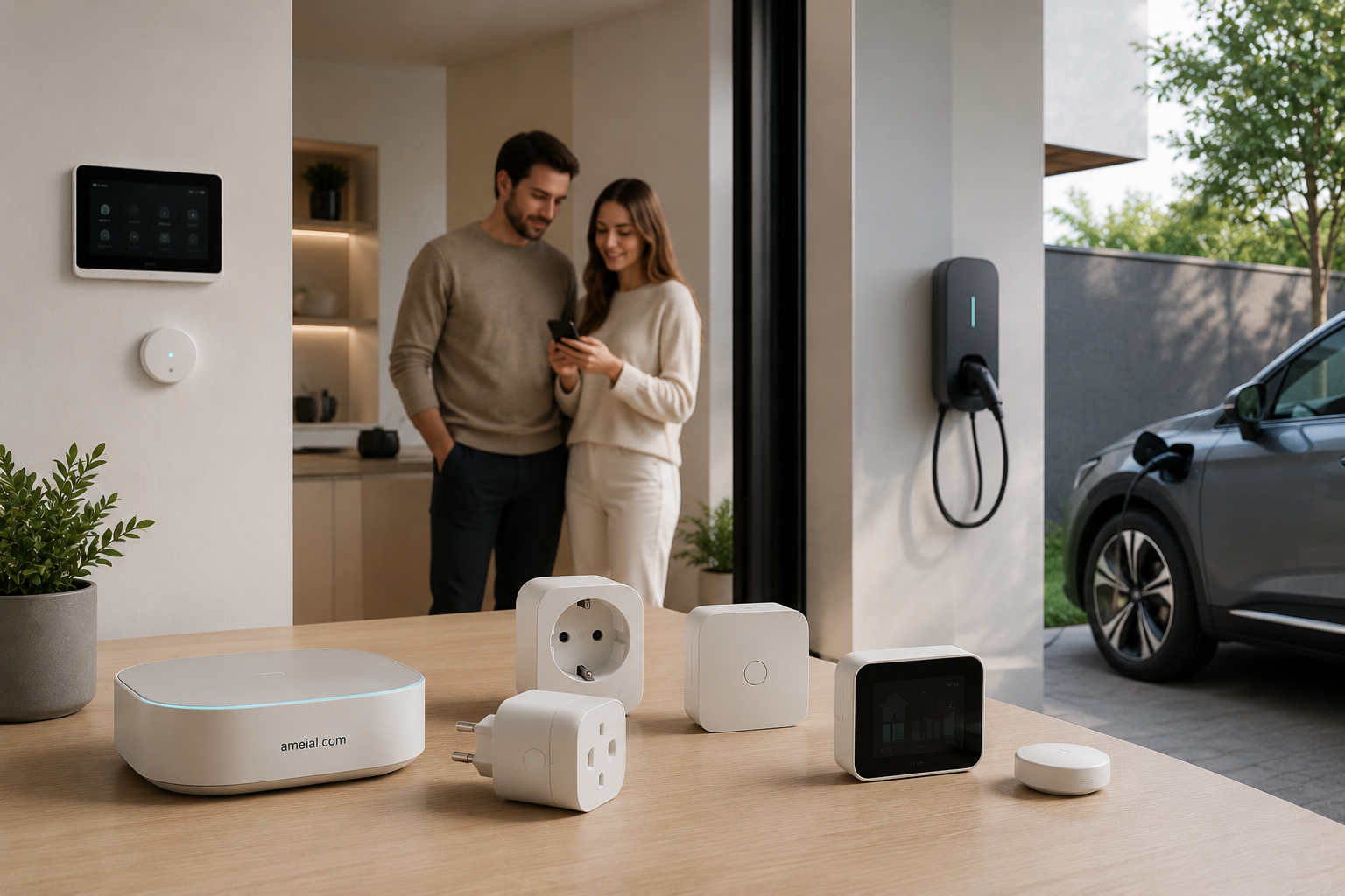 Hogar inteligente con control energético y carga EV